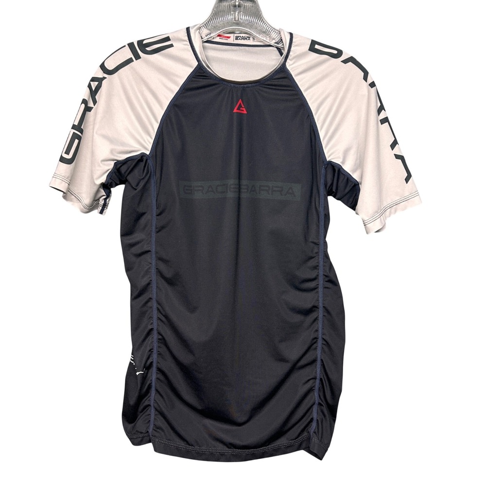 Gracie Barra Men S Rash Guard Shirt BJJ Martial Arts Equipe Black Red Jui Jitsu